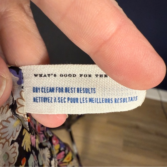 Anthropologie Leifsdottir Multicolor Floral Print Puff Sleeve Blouse, Size 2 - Picture 8 of 9